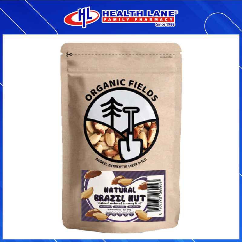 ORGANIC FIELDS NATURAL BRAZIL NUTS 100G